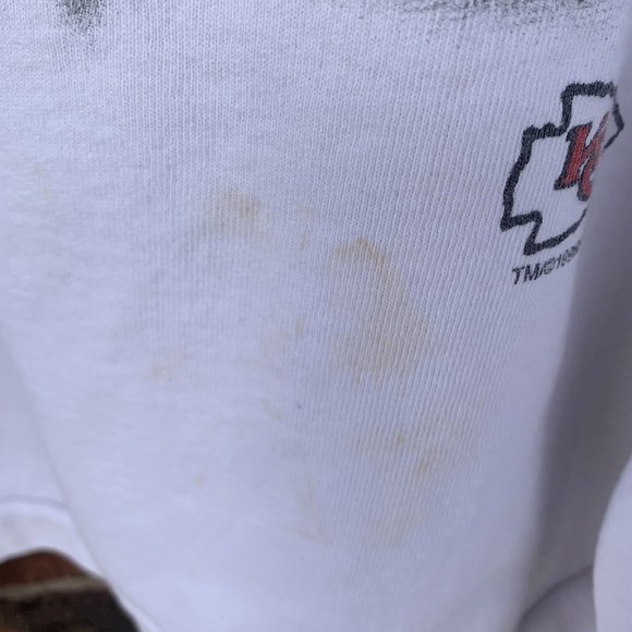 Kansas City Chief Mock Neck Sweatshirt 1995 White Size Y2K 2X - Picture 4 of 10